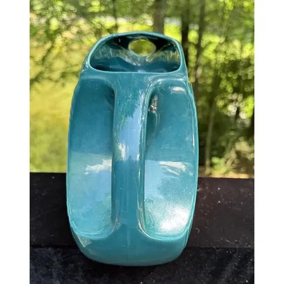 Large Vintage 8” Tall Disk PITCHER turquoise blue FIESTA WARE Fiesta Excellent!